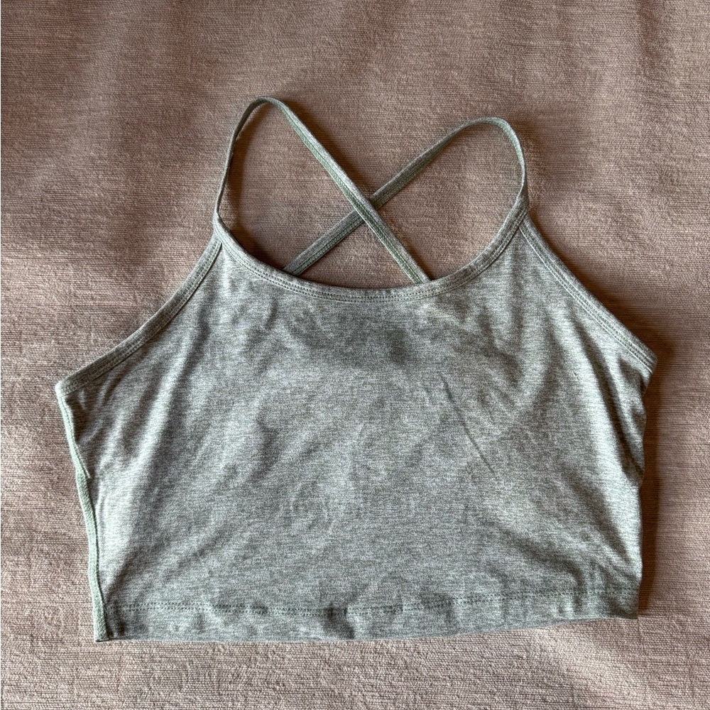 Vineyard Vines Women’s Soft Sports Bra Sage Olive Heather | Size M - Picture 2 of 5